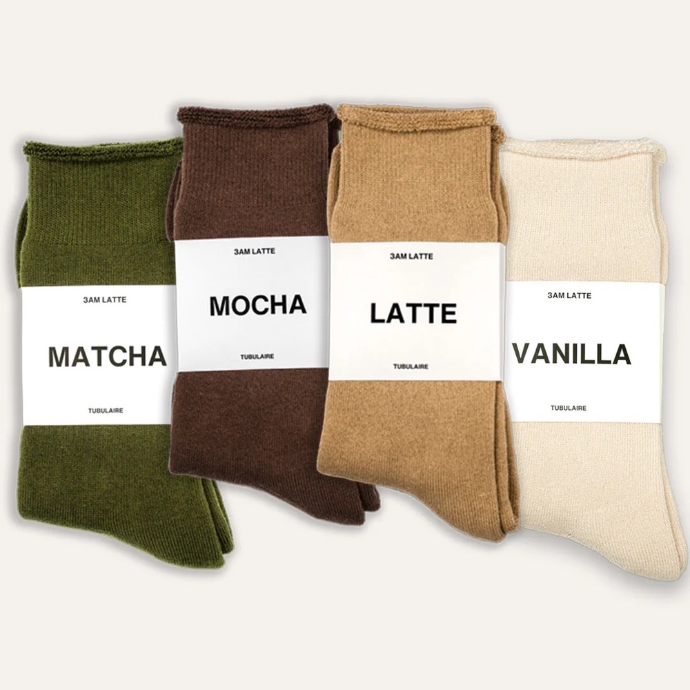 Men's Socks Set - Matcha, Mocha, Earl Gray, Latte, Vanilla